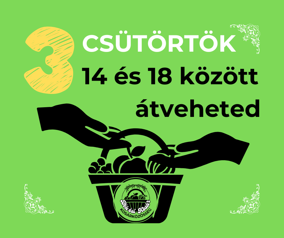 CSÜTÖRTÖK 14 és 18 között átveheted