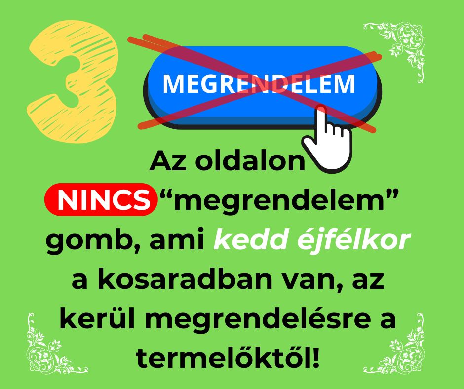 Nincs megrendelem gomb
